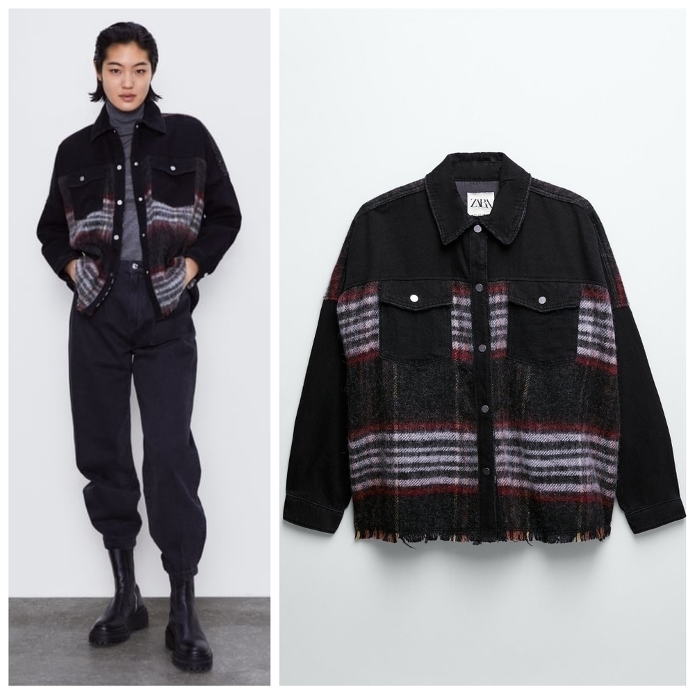 Zara wool denim jacket
